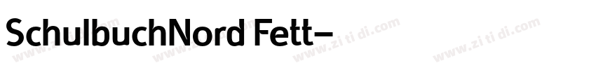 SchulbuchNord Fett字体转换